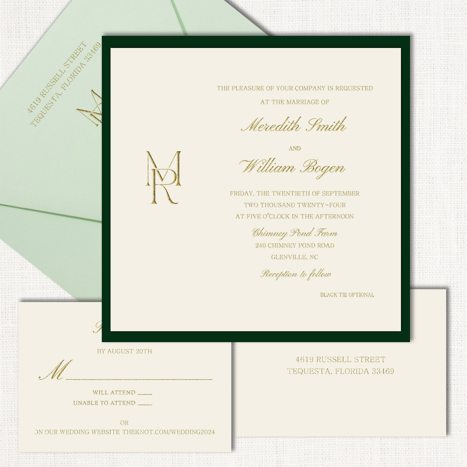 Meredith Square Wedding Invitations