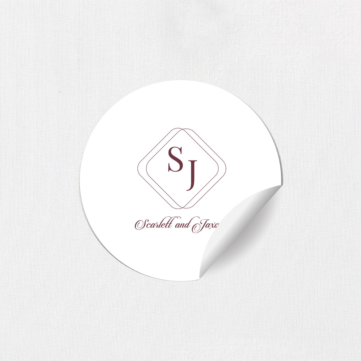 Scarlett Round Stickers