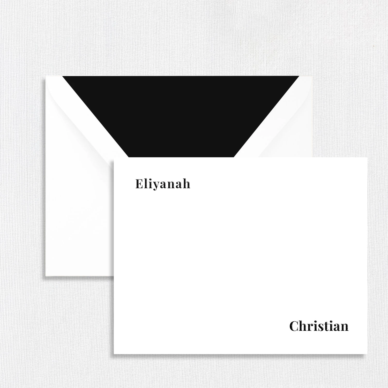 Eliyanah Couples Personalized Stationery Card