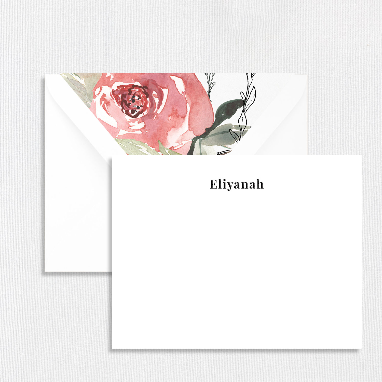 Eliyanah Personalized Stationery Card