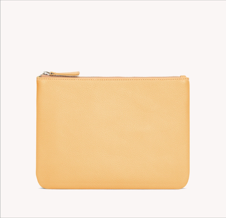 Vegan Leather Pouch,  Butternut