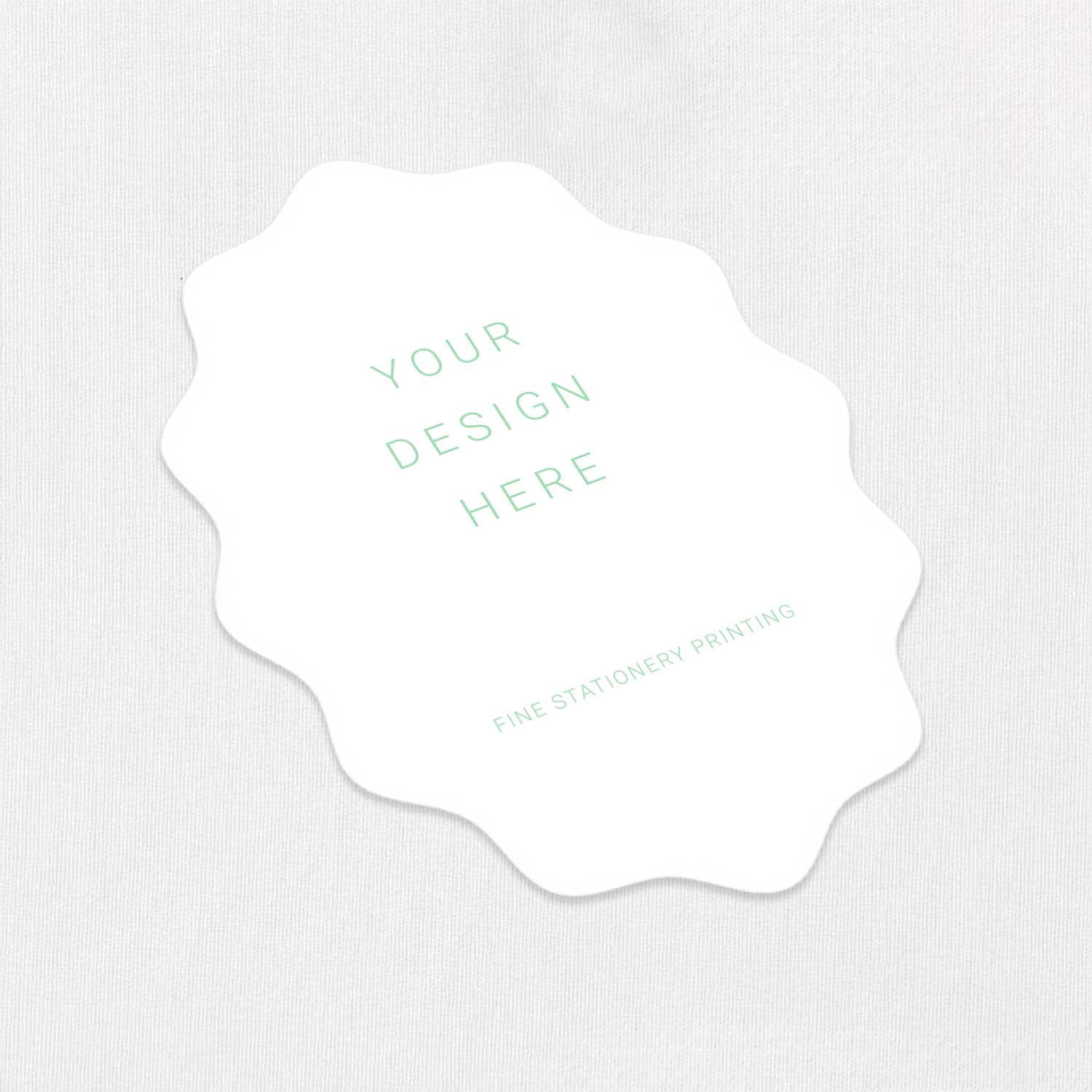 Wavy Oval Cards - We Print Your Design