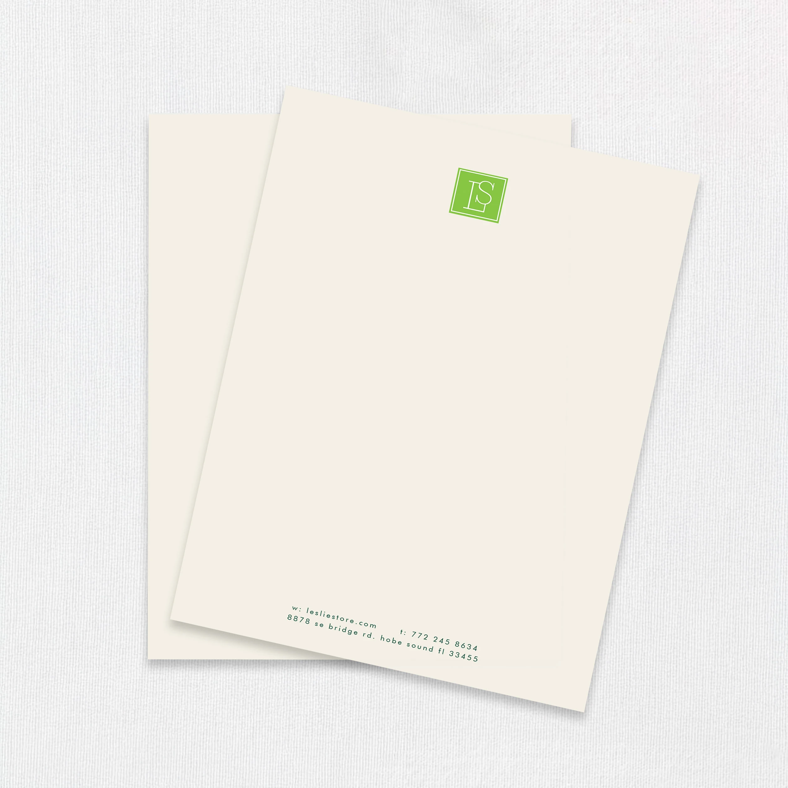 Spot Color Raised Letterhead 