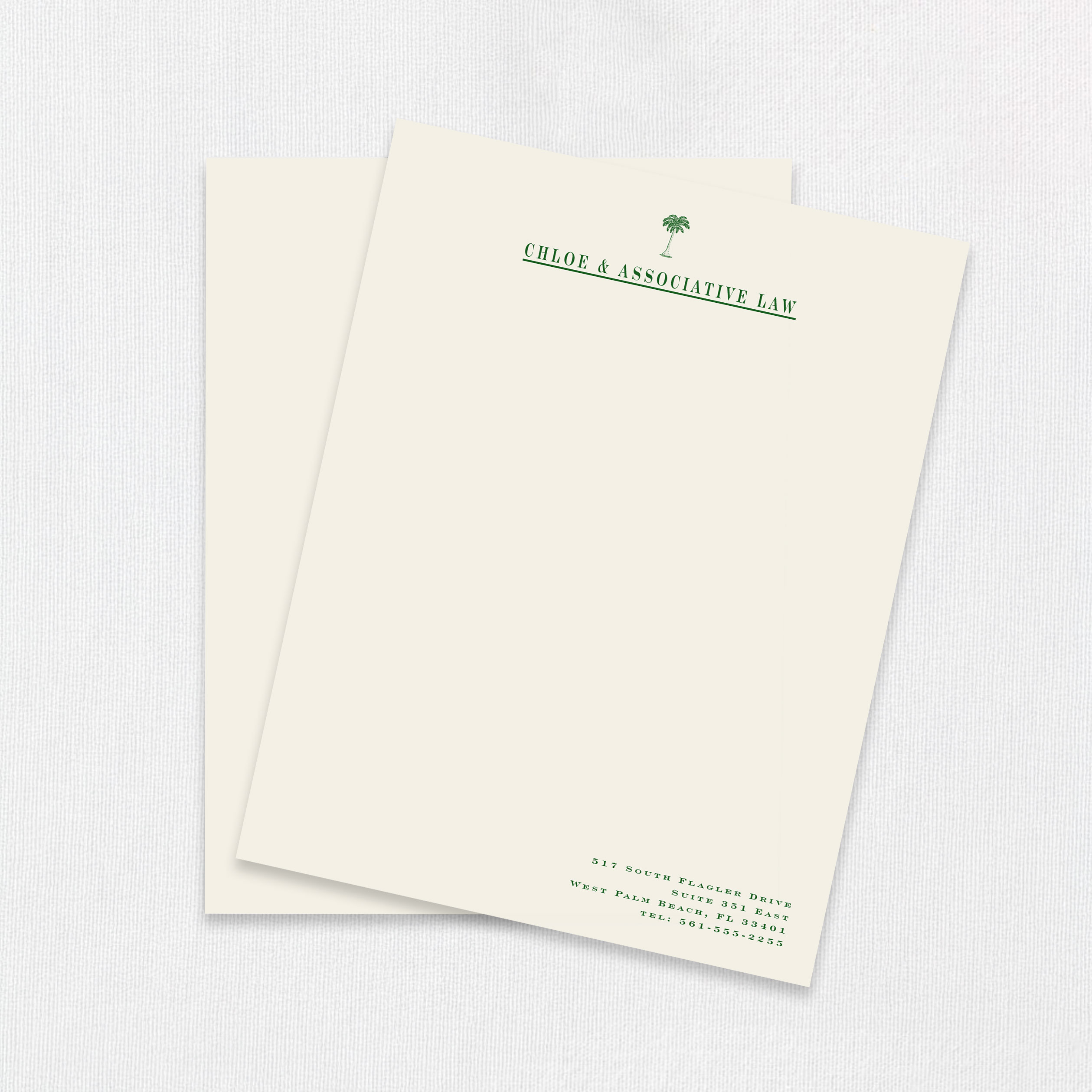 Spot Color Raised Letterhead 