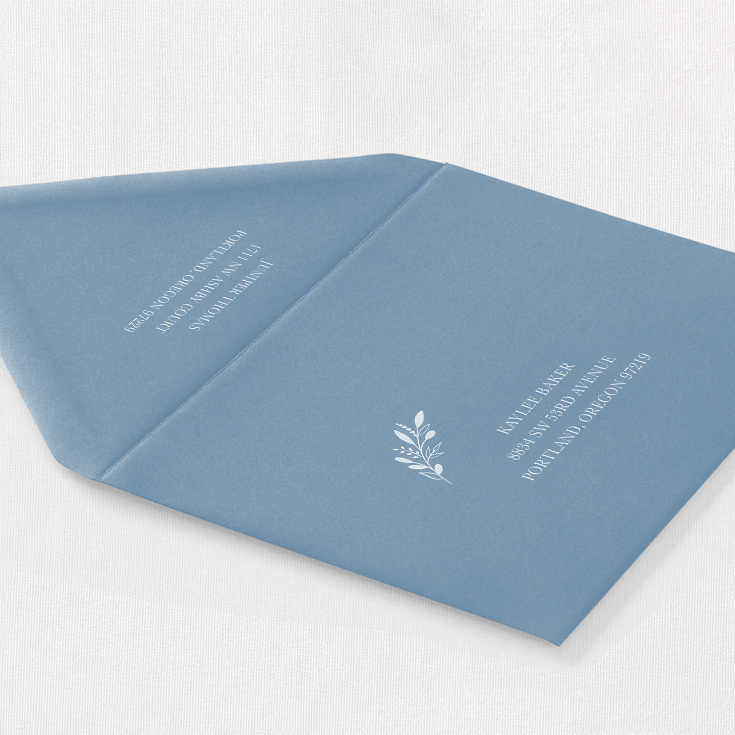 New Blue Envelope - White Ink