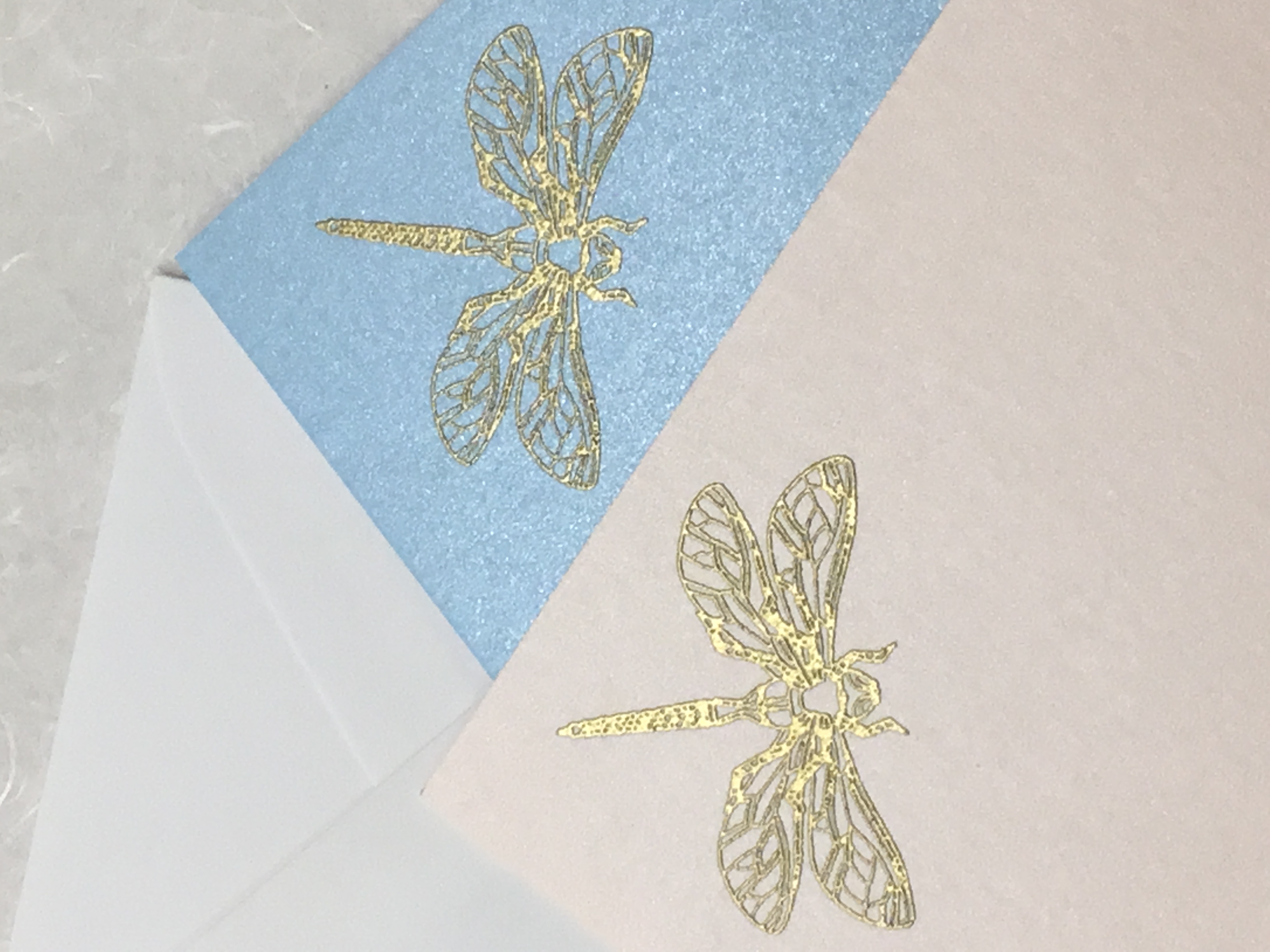 Something Special For You. Dragonfly Gold Boxed Note Set