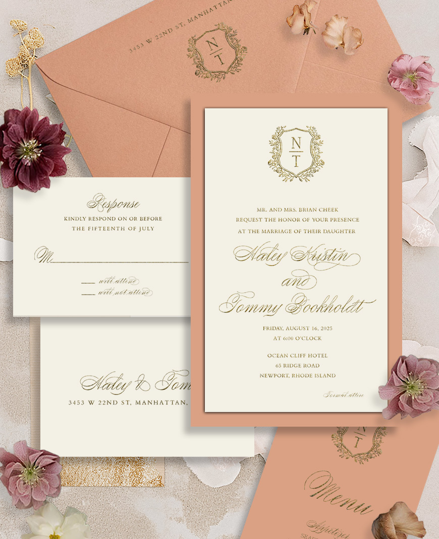 Custom wedding invitation cards