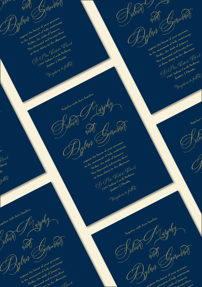 elegant wedding invitation