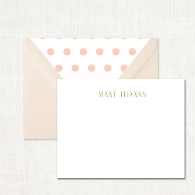 Many Thanks, Pink Note Set, Stationery Note Set | Leslie Store