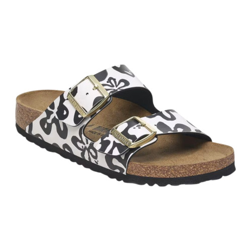 Birkenstock Arizona Blooms White/Black Birko-Flor R