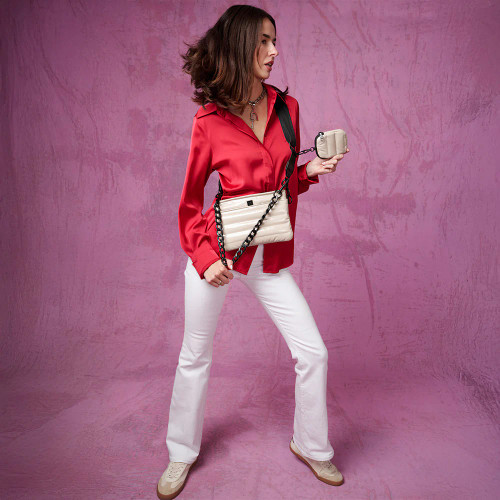 Think Royln-Downtown Cross Body Blonde patent