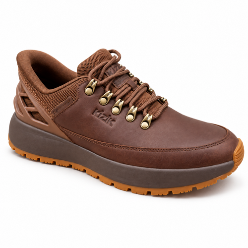 Kizik Men's Wasatch Leather Low - Soft Silt/Demitasse