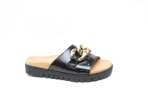 Gabor 23.743 Mules - Black/Gold