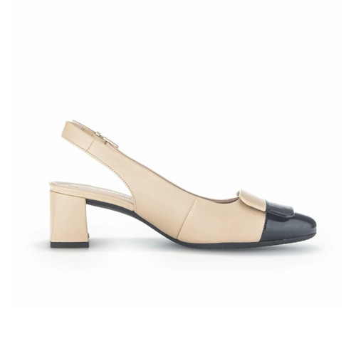 Gabor 22.262 Slingback Pumps - Beige/Black