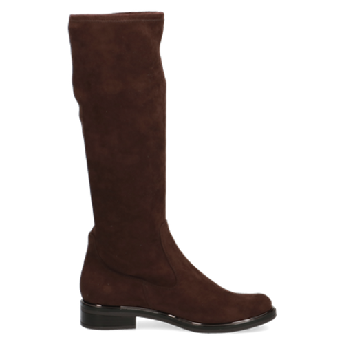 Caprice Knee High Stretch Boots - Dark Brown