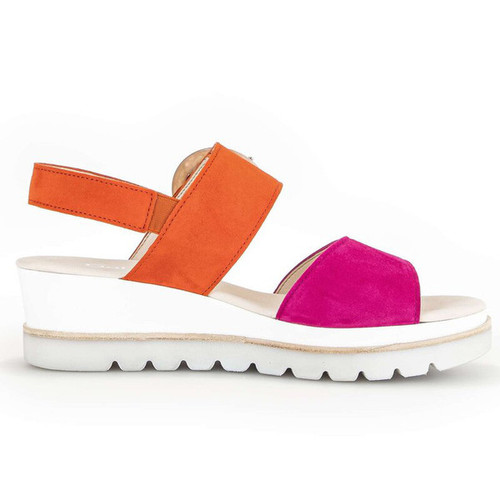 Gabor 44.645.13 Sport Sole Sandals - Pink/Pumpkin