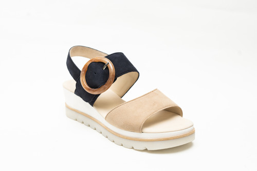 Gabor 44.645.30 Sport Sole Sandals - Caramel/Atlantic