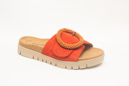 Gabor 43.745.15 Deep Footbed Mules - Pumpkin