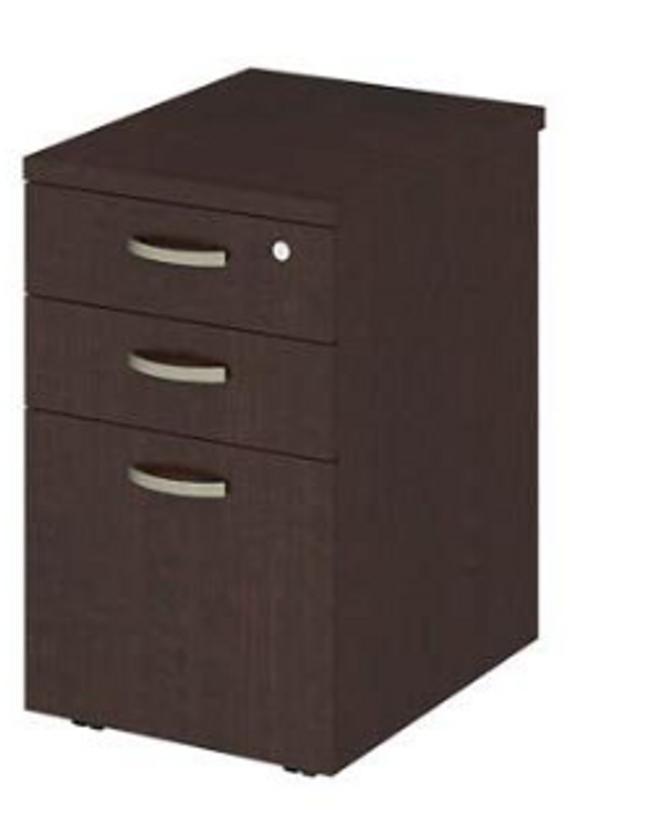 Mocha 3 Drawer File Cabinet 