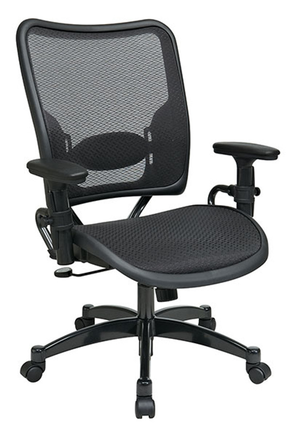 Deluxe Dark Air Grid® Seat and Back
Managers Chair
• Breathable Dark Air Grid® Seat and Back
  with Adjustable Lumbar Support
• Pneumatic Seat Height Adjustment
• 2-to-1 Synchro Tilt Control with Adjustable Tilt Tension
• Height Adjustable Arms with PU Pads
• Heavy Duty Gunmetal Finish Base
  with Dual Wheel Carpet Casters
• This product has achieved GREENGUARD certification