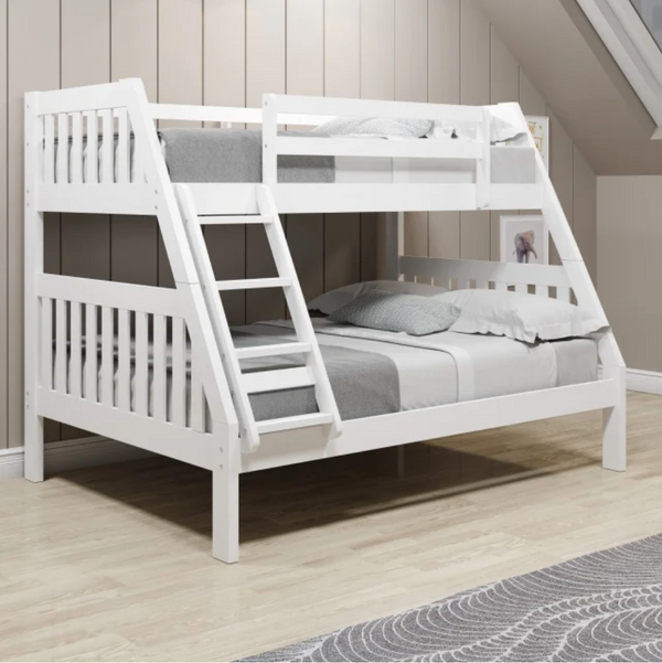 White Twin And Full Bunk Bed