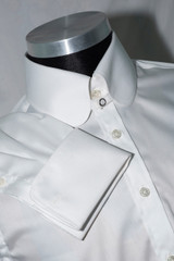 Penny tab collar shirt White