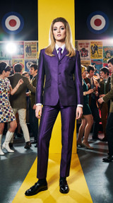 Leslie Ash skinhead 1960s  purple tonic women's suit
