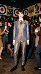 Leslie Ash golden blue two tone  women's suit