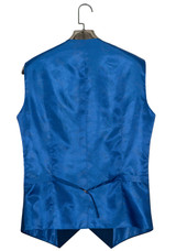 Navy colour check notch lapel waistcoat