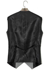 Classic black and white dogtooth notch lapel waistcoat