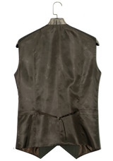Tweed olive herringbone men's waistcoat