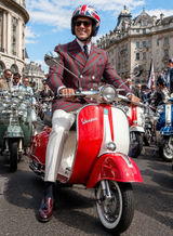 The Kinks Burgundy Grey Stripe 4/8 Double Breasted Mod Blazer