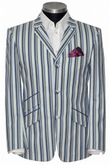 Weller 60's Style Cream Navy Stripe in Sky Boating Blazer