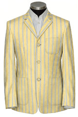 Weller Patch Pocket Sky Stripe in Pastel yellow Boating Blazer
