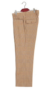 George Harrison Pow Check Beige Mod Trouser