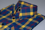 Mod shirt | button down yellow & blue check shirt