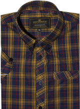 yellow brown check shirt