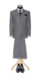 Grey suit, mod style