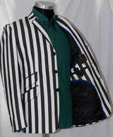 black and white boating blazer