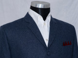 Flannel wool midnight blue winter blazer for men