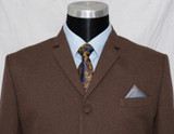 Jeff Beck flannel wool dark brown mod suit