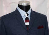 Classic Midnight Blue Flannel wool Mod Suit