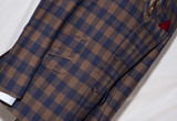 Buffalo check brown and navy 3 button suit