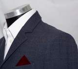 Wool midnight blue mod suit