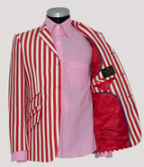 boating blazer red striped