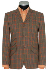 vintage orange check blazer