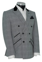 Prince of wales double breasted blazer