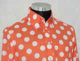 orange polka dot shirt