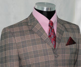 Brown and grey check suit
