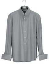 spearpoint tab long collar shirt light grey